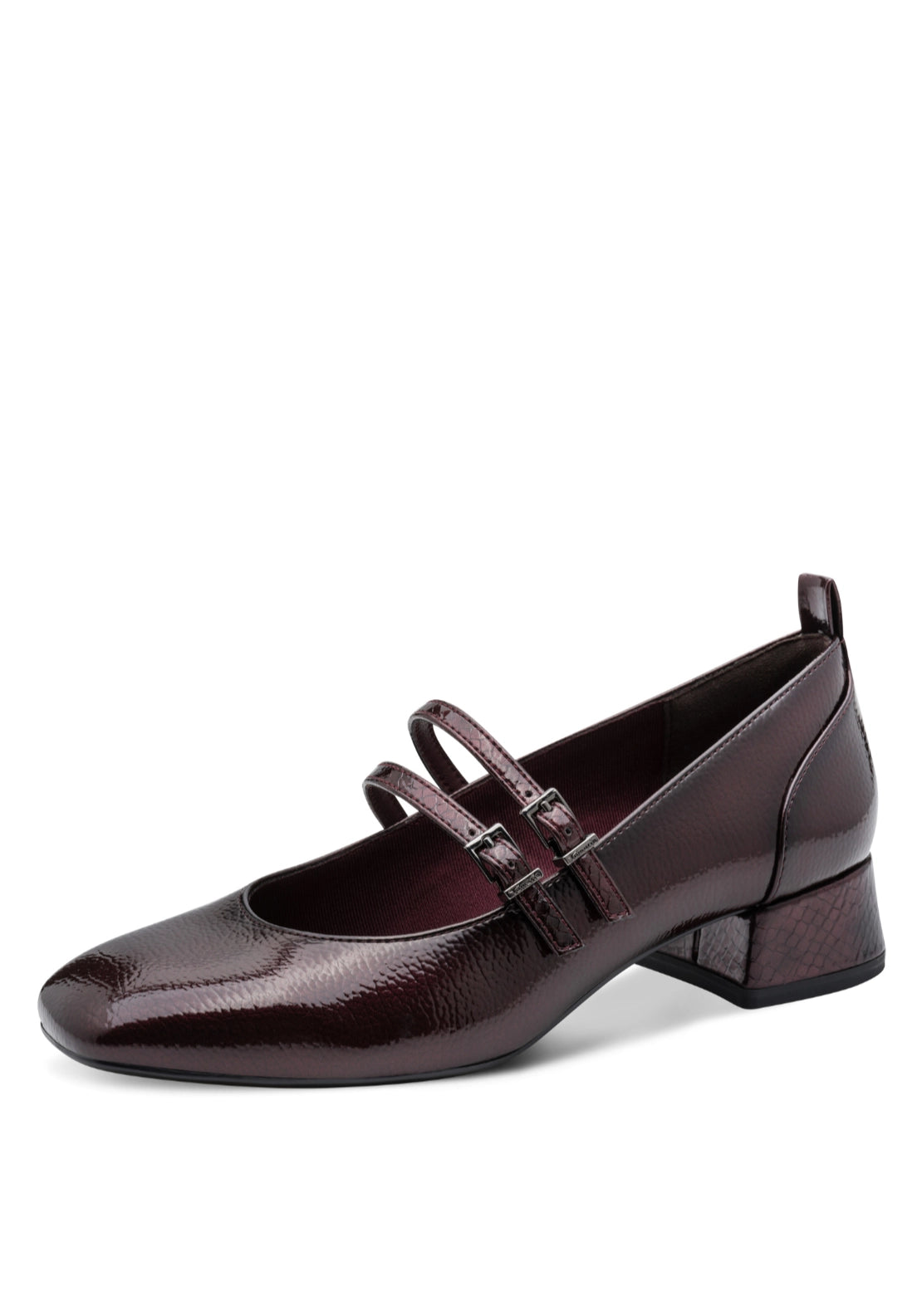 Low Heel Mary Jane - Merlot Comb