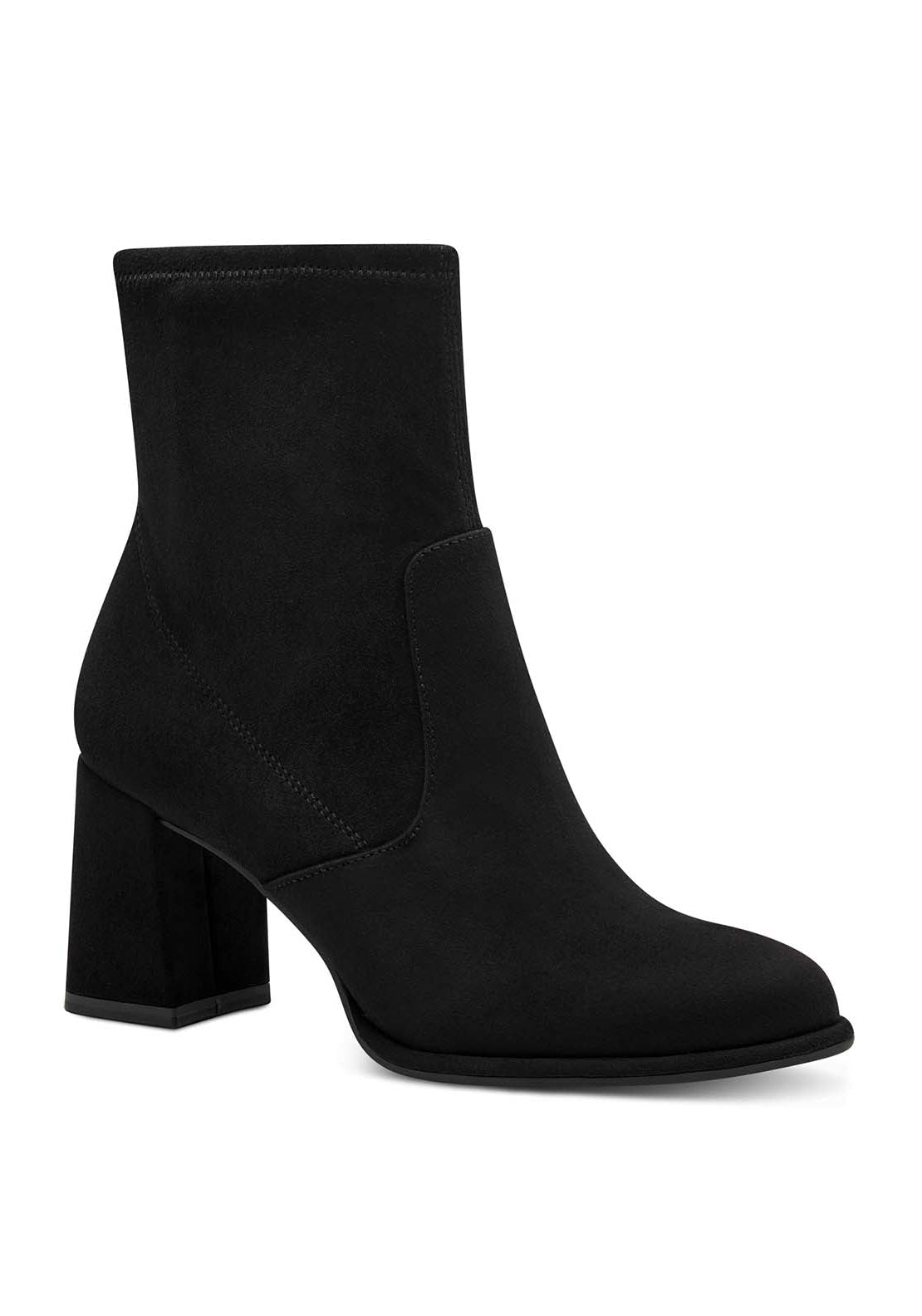 Heeled Sock Boots With Lurex Black