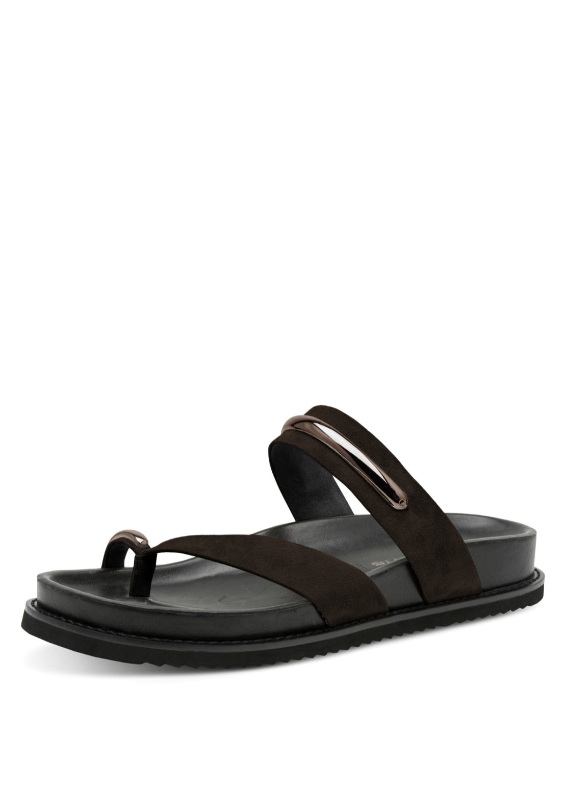 Tamaris Toe Post Flat Sandal - Mocca 1 Shaws Department Stores