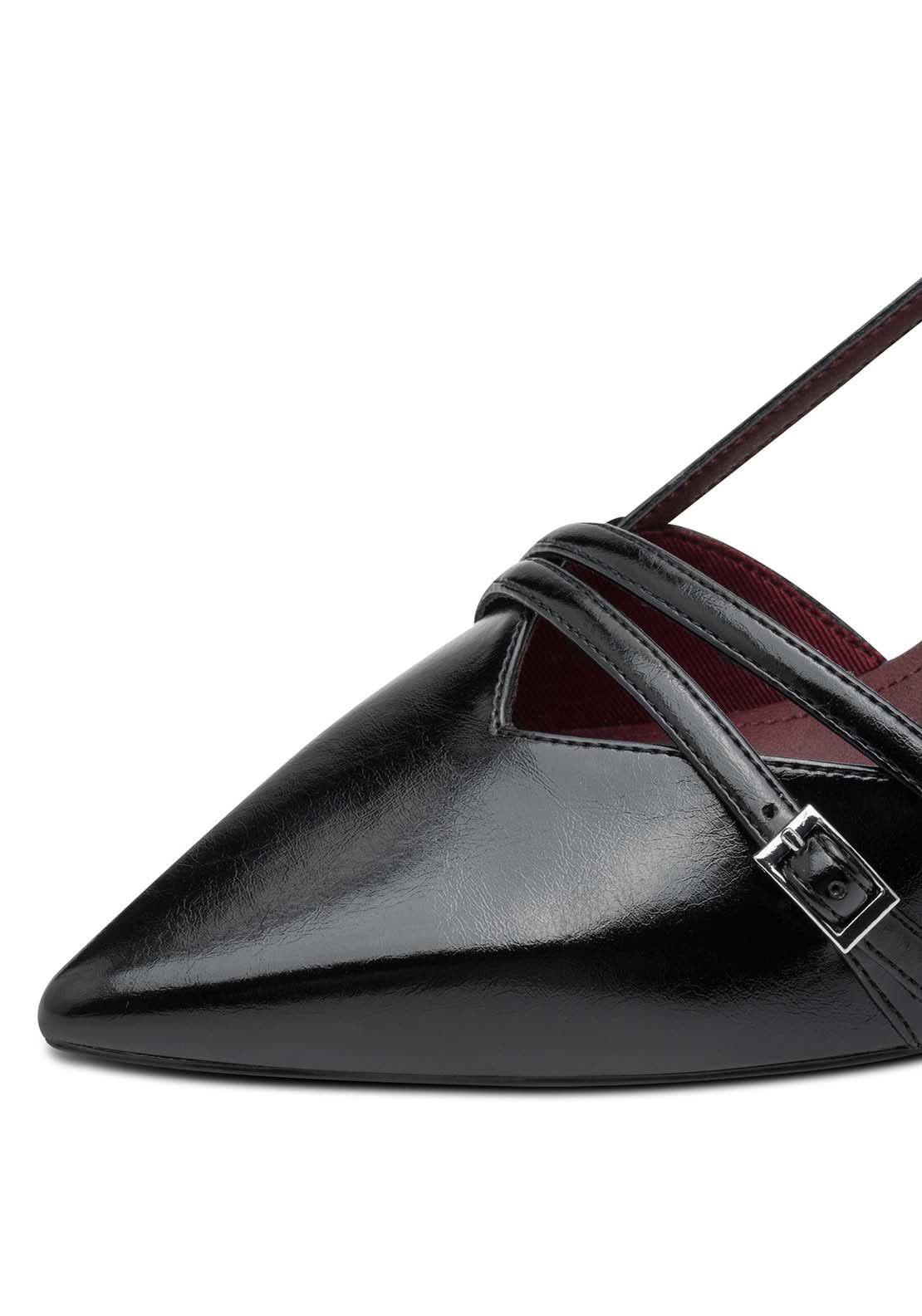 Tamaris Double Strap Slingback - Black 4 Shaws Department Stores