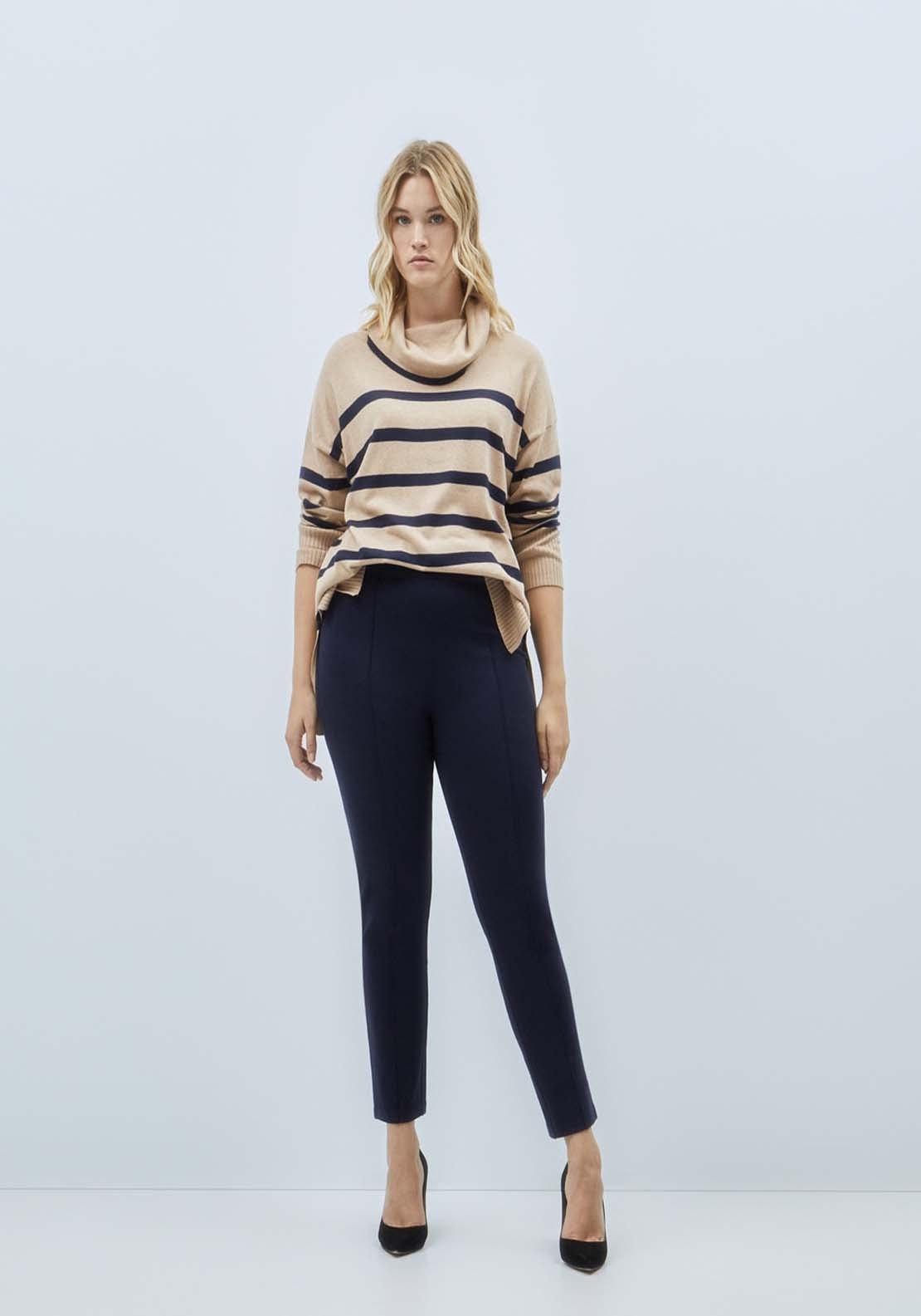 Couchel Knit Leggin Trousers - Blue 2 Shaws Department Stores