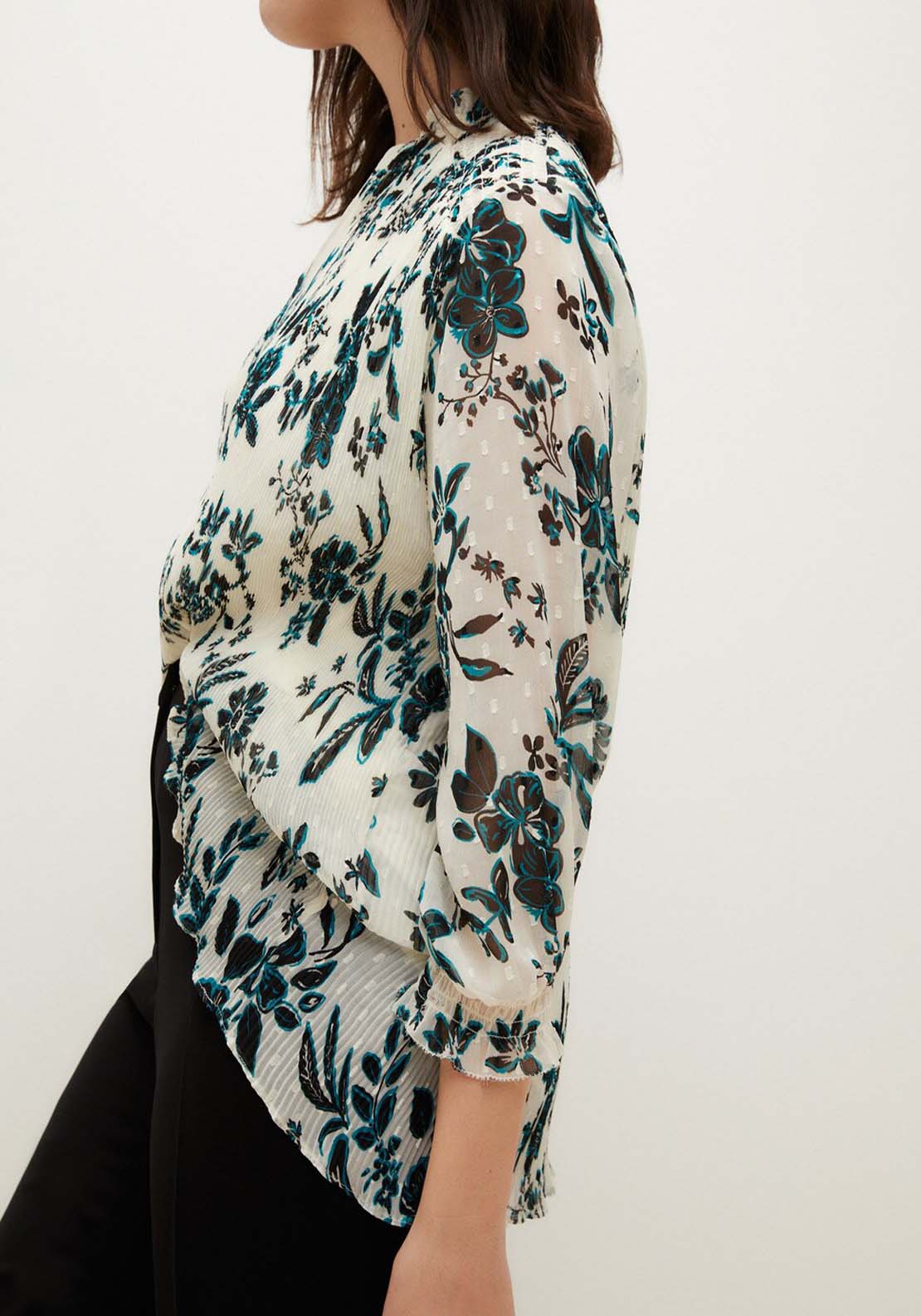 Couchel Plumeti Print Blouse 2 Shaws Department Stores