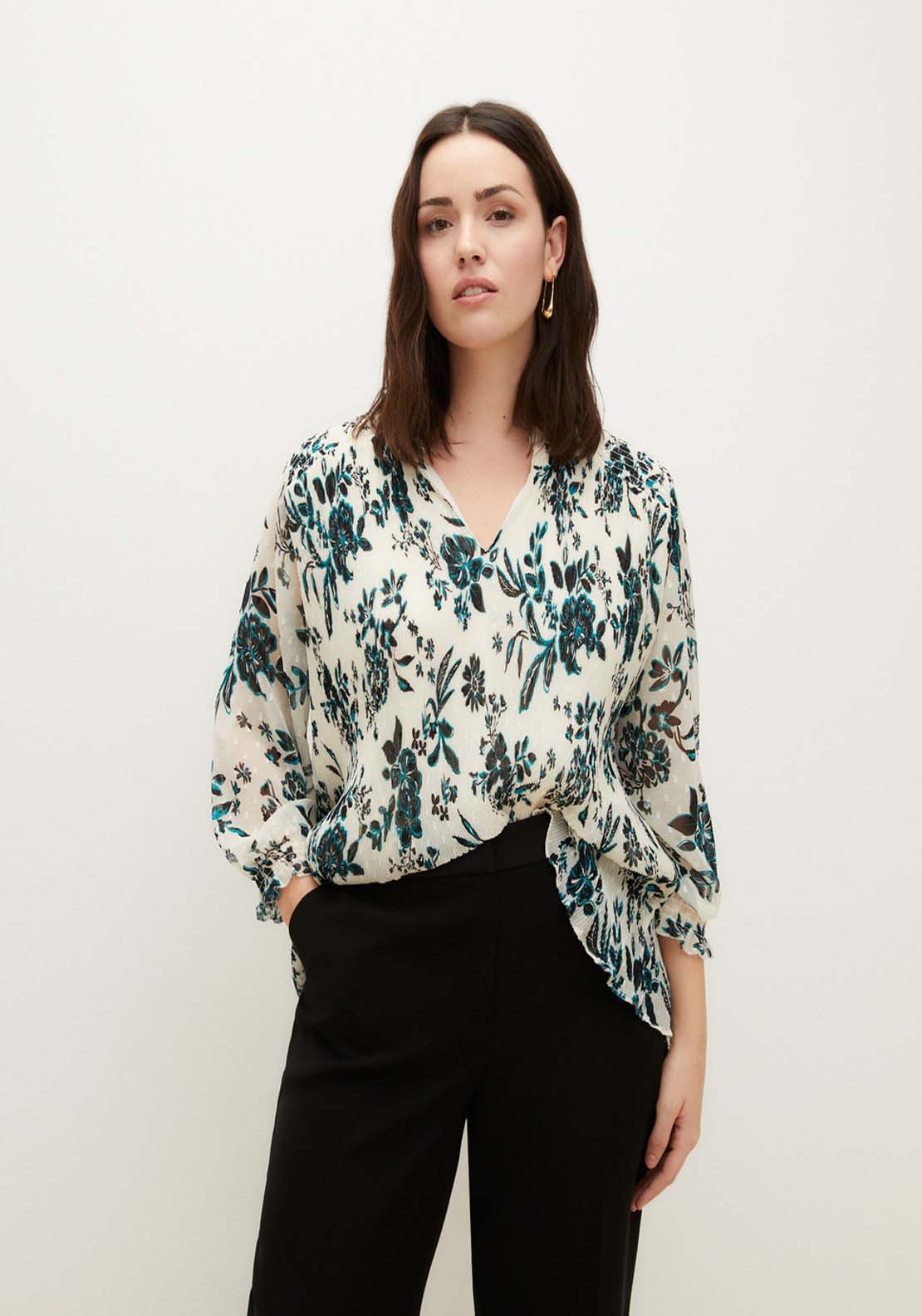 Couchel Plumeti Print Blouse 1 Shaws Department Stores
