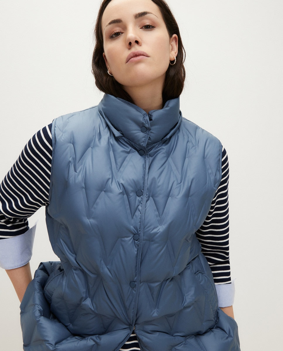 Couchel Feather Vest - Blue 3 Shaws Department Stores