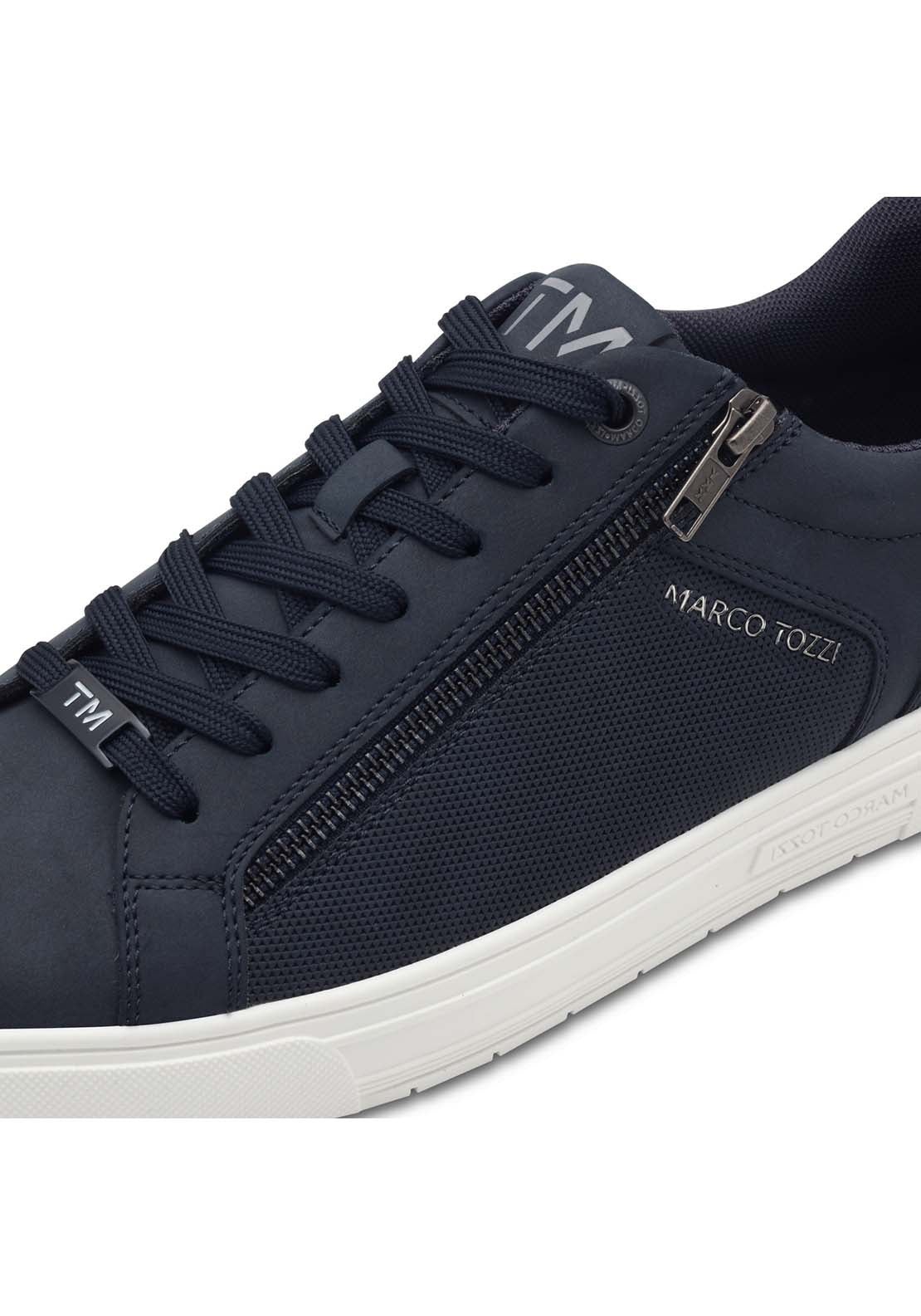 Marco Tozzi Laois Side Zip Trainer - Navy 6 Shaws Department Stores