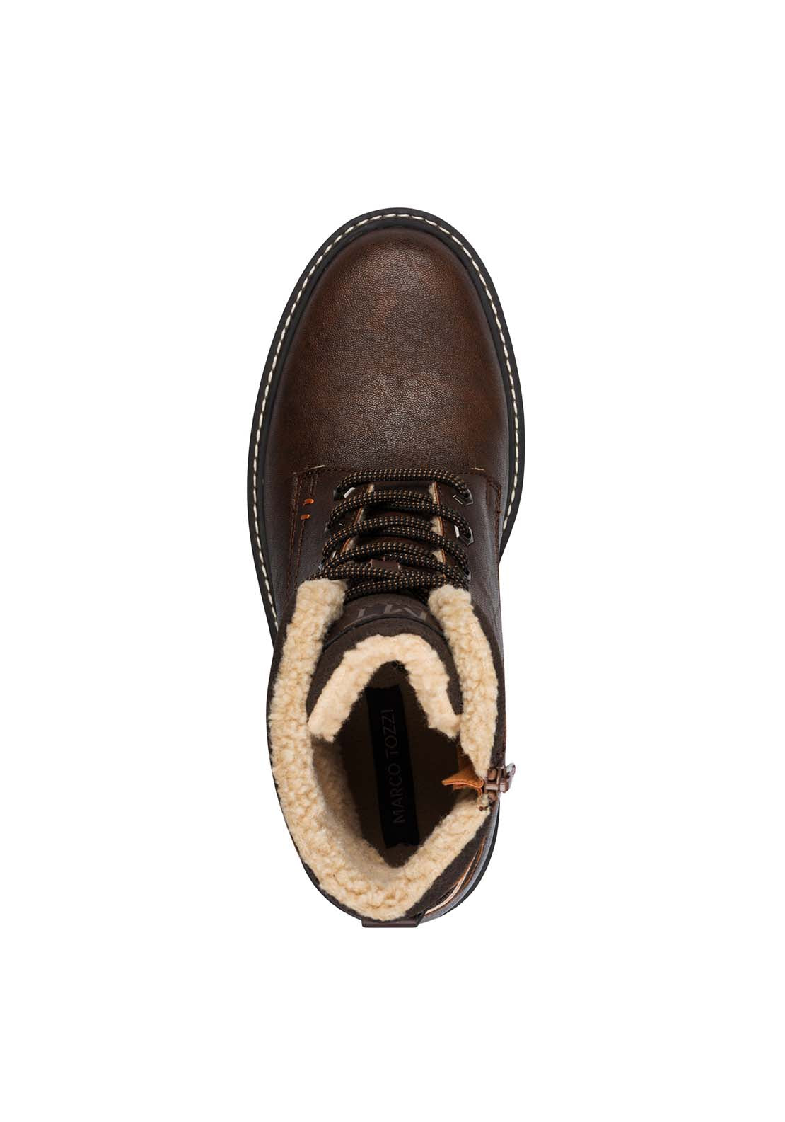 Marco Tozzi Fur Lined Boot - Brown 5 Shaws Department Stores