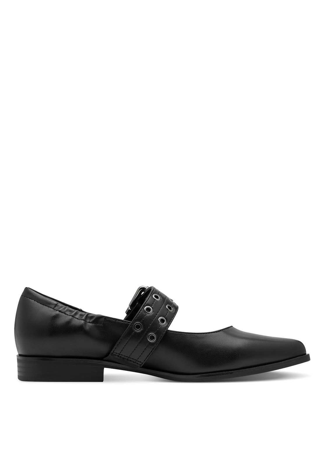 Marco Tozzi Ballet Flat With Buckle - Black 3 Shaws Department Stores