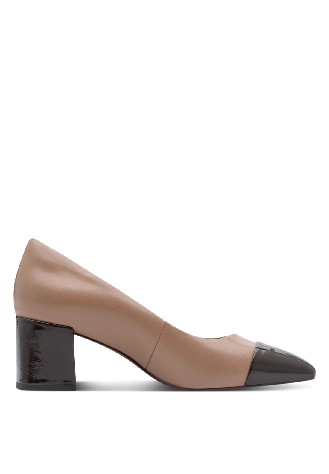 Low Heeled Pump Shoe - Dk Cappuc Comb