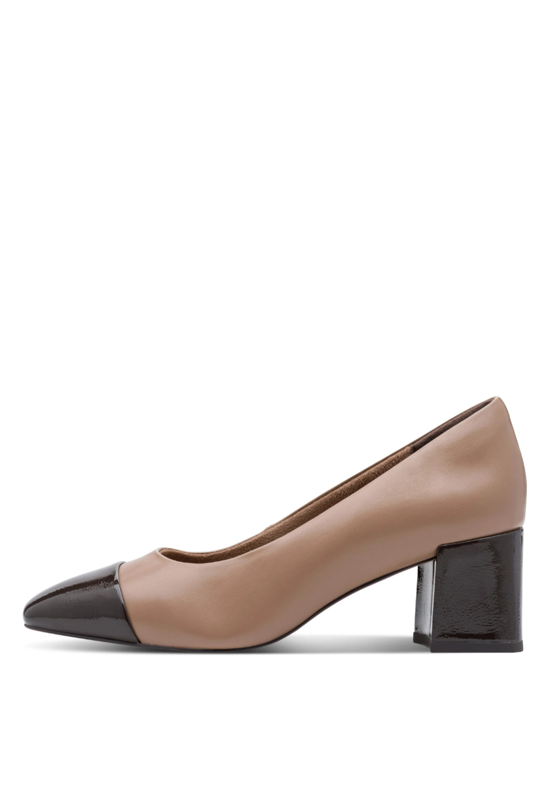 Low Heeled Pump Shoe - Dk Cappuc Comb