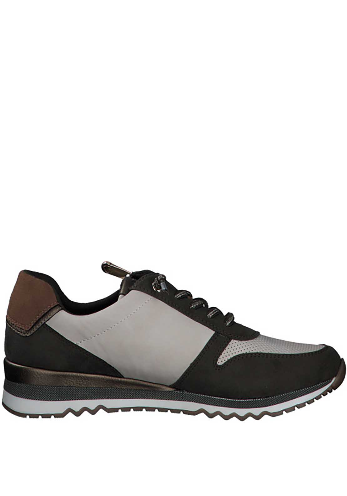 Marco Tozzi Bronte Zip Trainer - White/powder 4 Shaws Department Stores