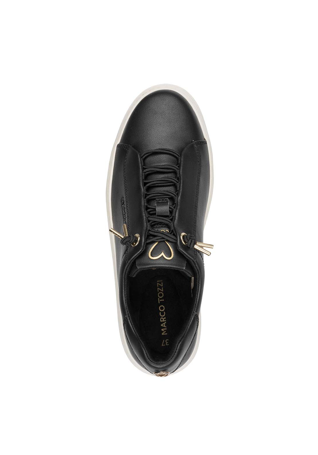 Marco Tozzi Bungee Lace White Trainer - Black 5 Shaws Department Stores
