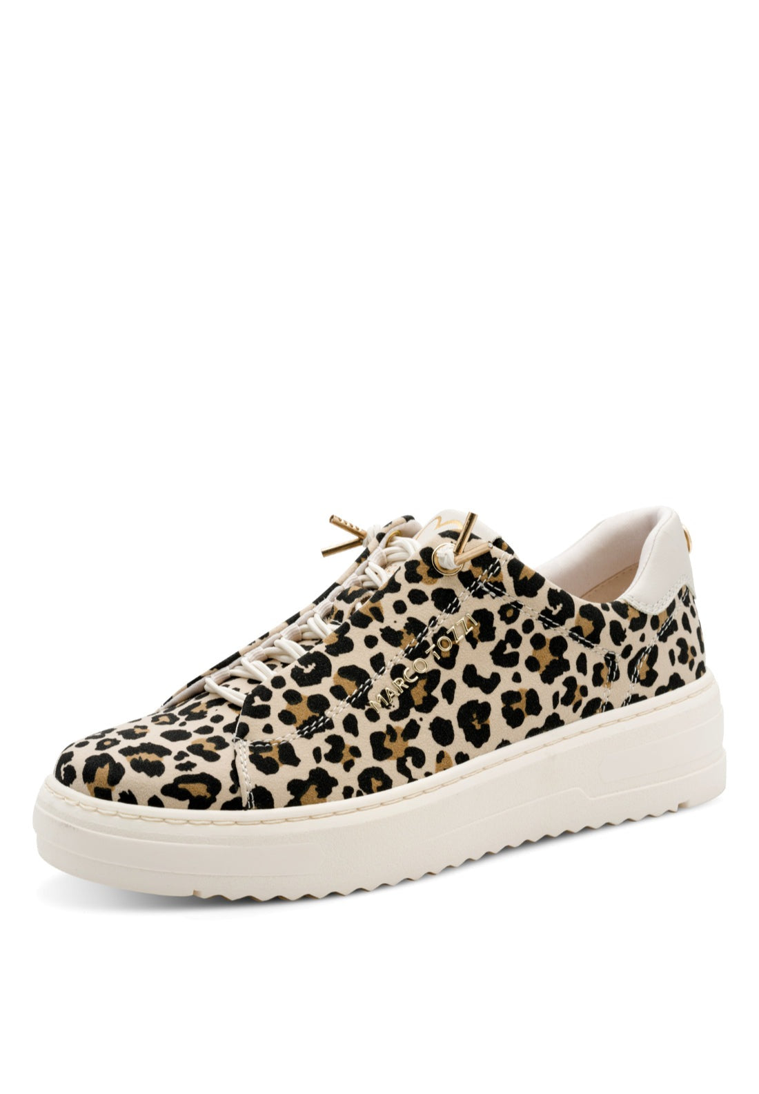 Marco Tozzi Bungee Lace Trainer - Leo Cream 3 Shaws Department Stores