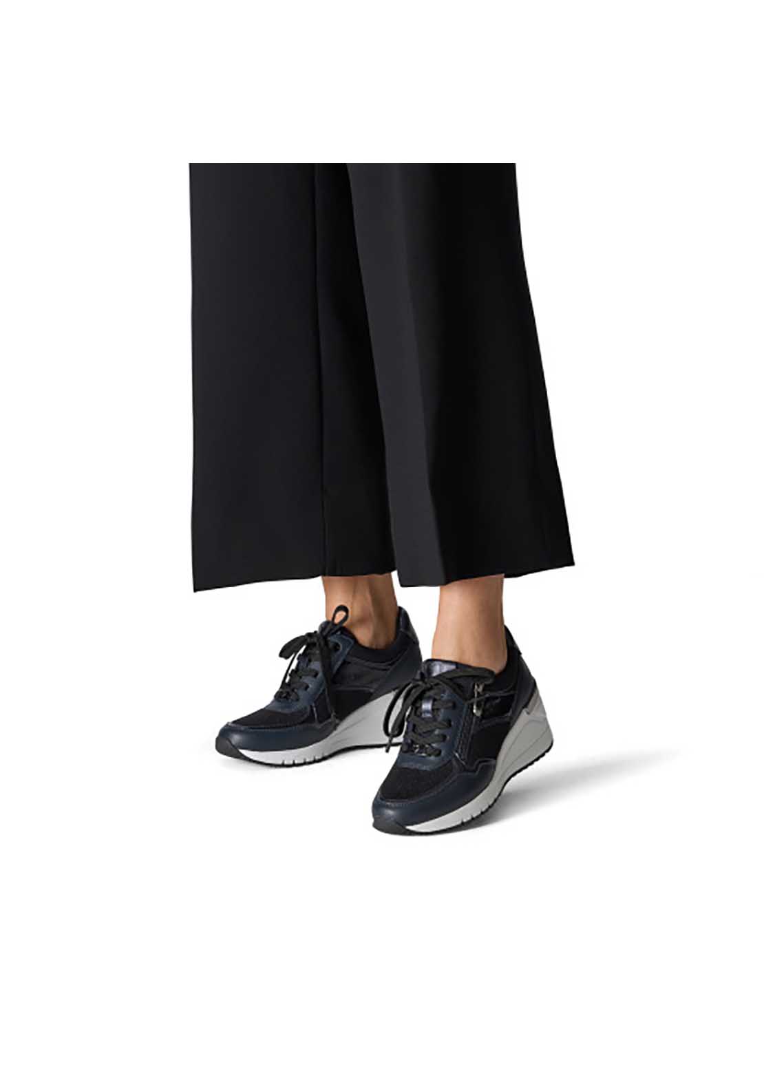 Marco Tozzi Tempe Wedge Trainer - Navy 2 Shaws Department Stores