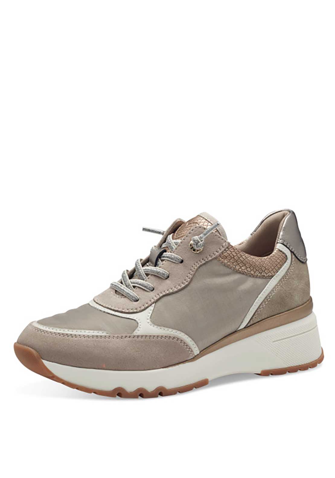 Marco Tozzi Georgia Trainer - Taupe 1 Shaws Department Stores