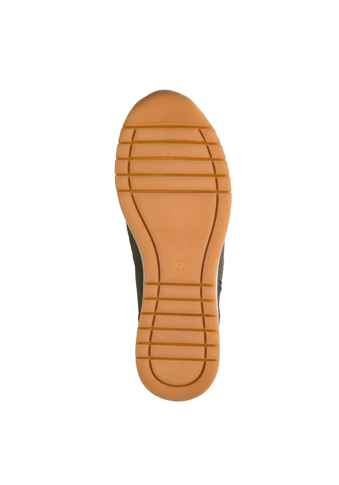 Marco Tozzi Wedge Zip Trainer - Green 6 Shaws Department Stores