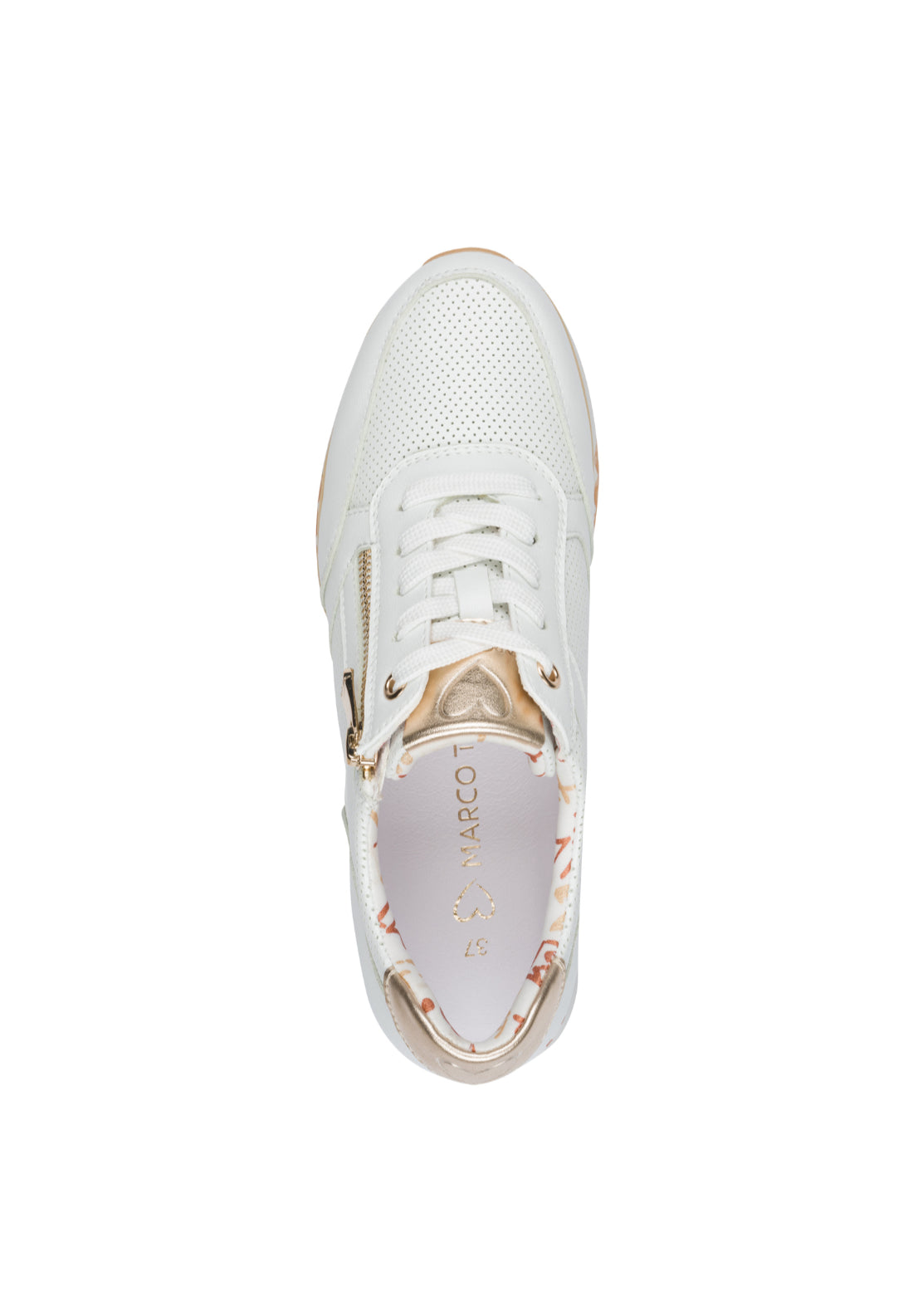 Marco Tozzi Linc Cork Trim Trainer - White/multi 5 Shaws Department Stores