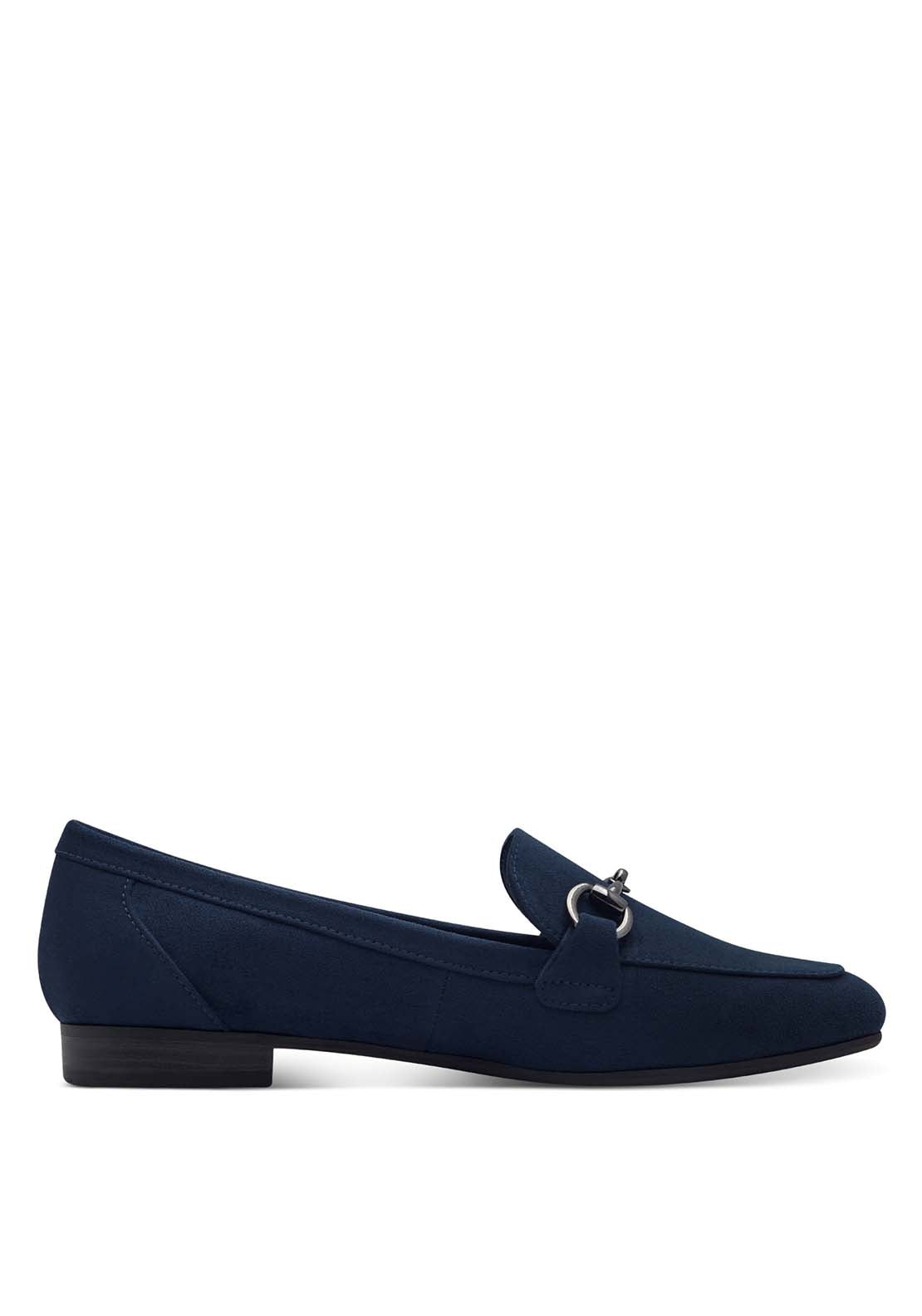 Marco Tozzi Jo Buckle Loafer - Navy 4 Shaws Department Stores