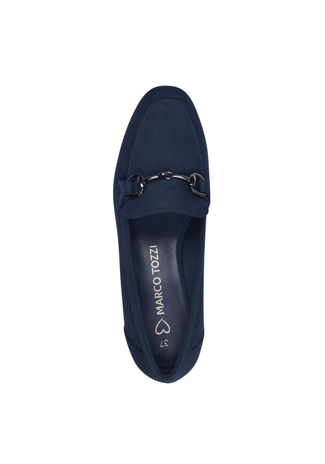 Marco Tozzi Jo Buckle Loafer - Navy 3 Shaws Department Stores