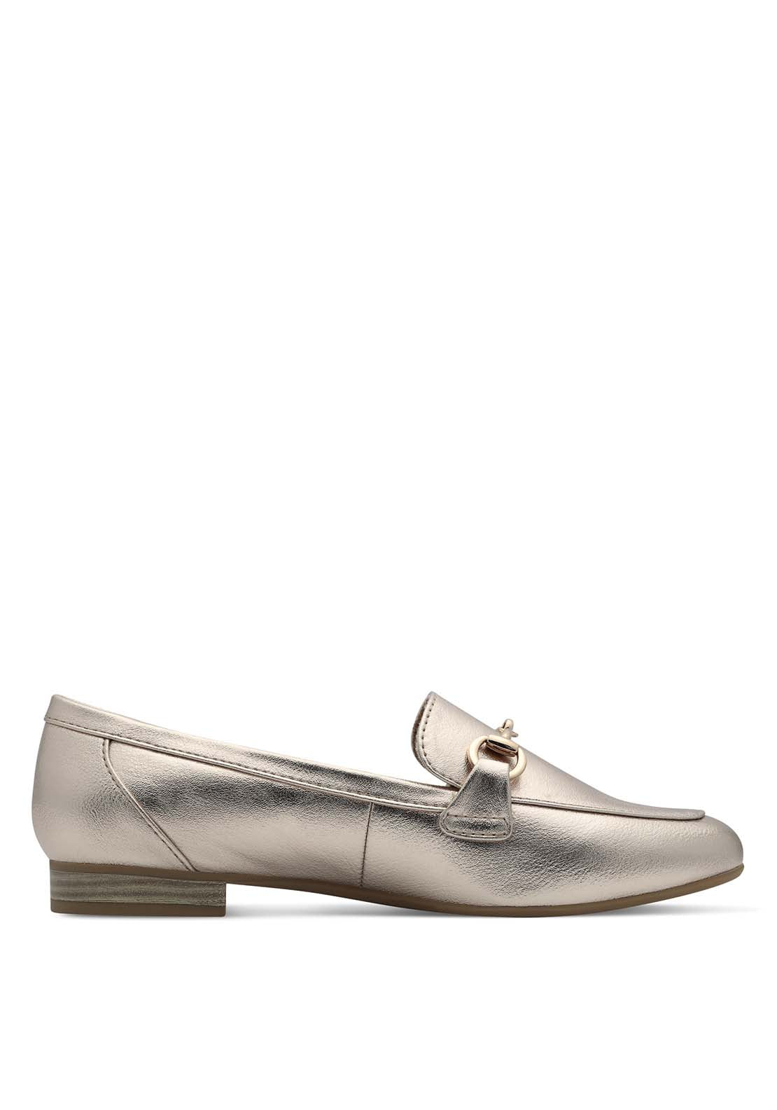 Marco Tozzi Teddy Buckle Loafer - Platinum 2 Shaws Department Stores