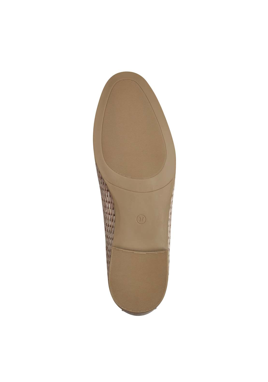 Marco Tozzi Tweed Natural Loafer - Powder 5 Shaws Department Stores