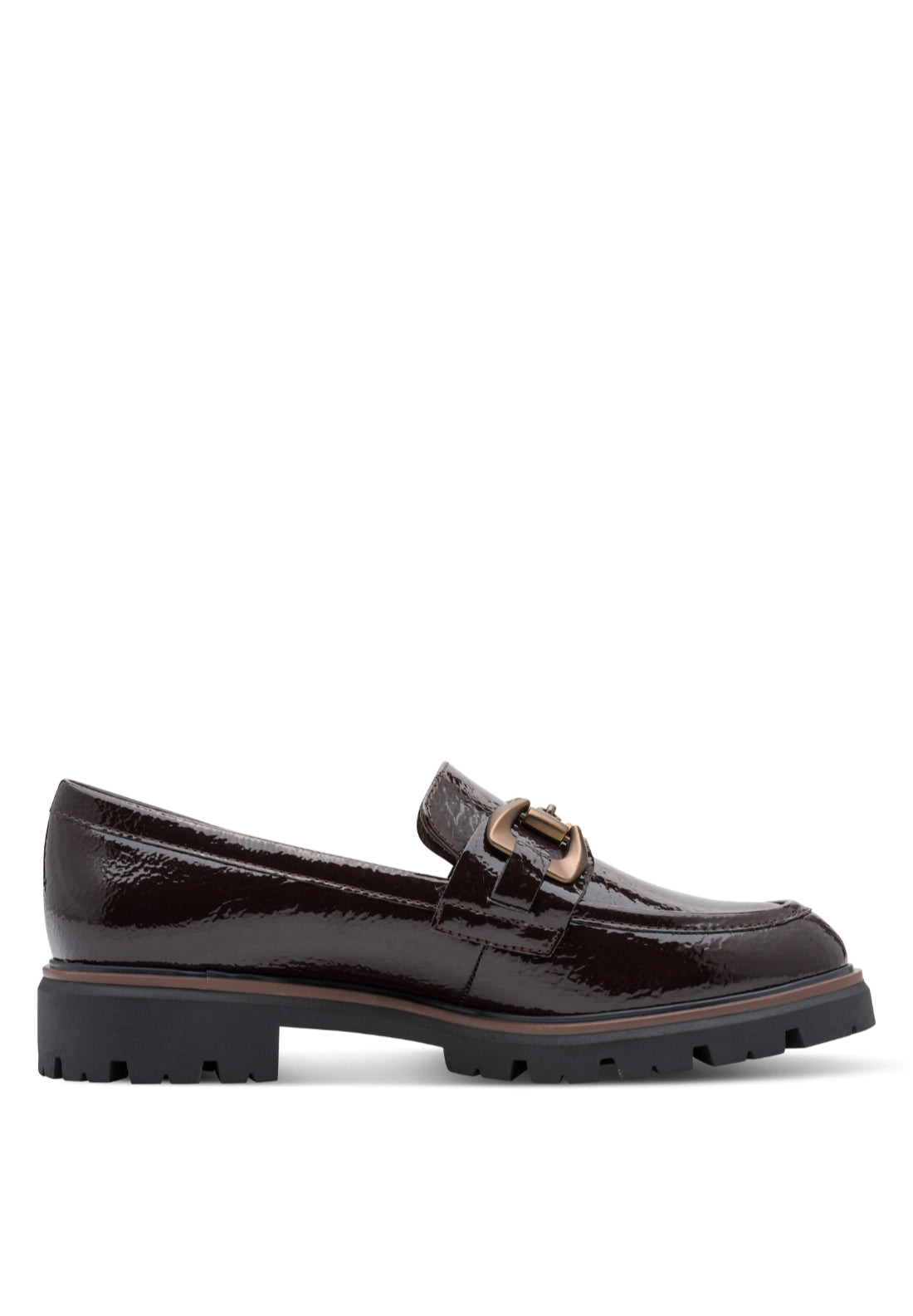 Chunky Bit Detail Loafer - Mocca Patent