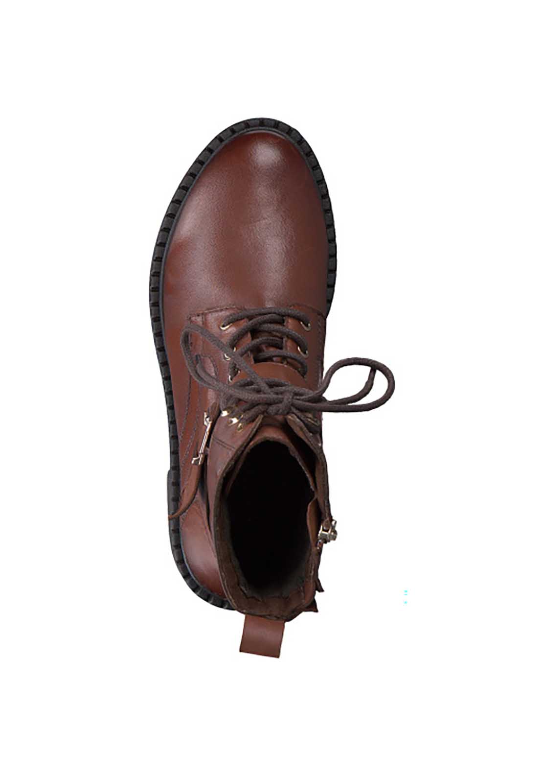 Marco Tozzi Leather Michigan Lace Up Boot - Cognac 3 Shaws Department Stores