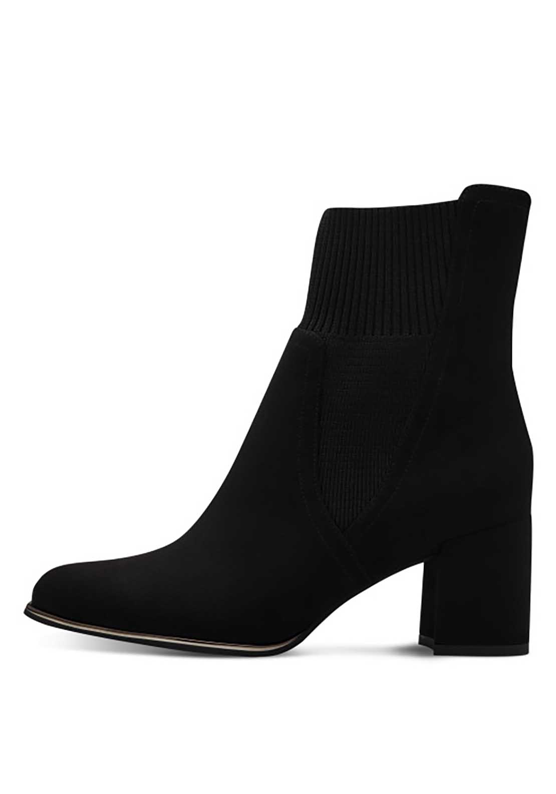 Marco Tozzi Maryland Heeled Sock Boot - Black 2 Shaws Department Stores