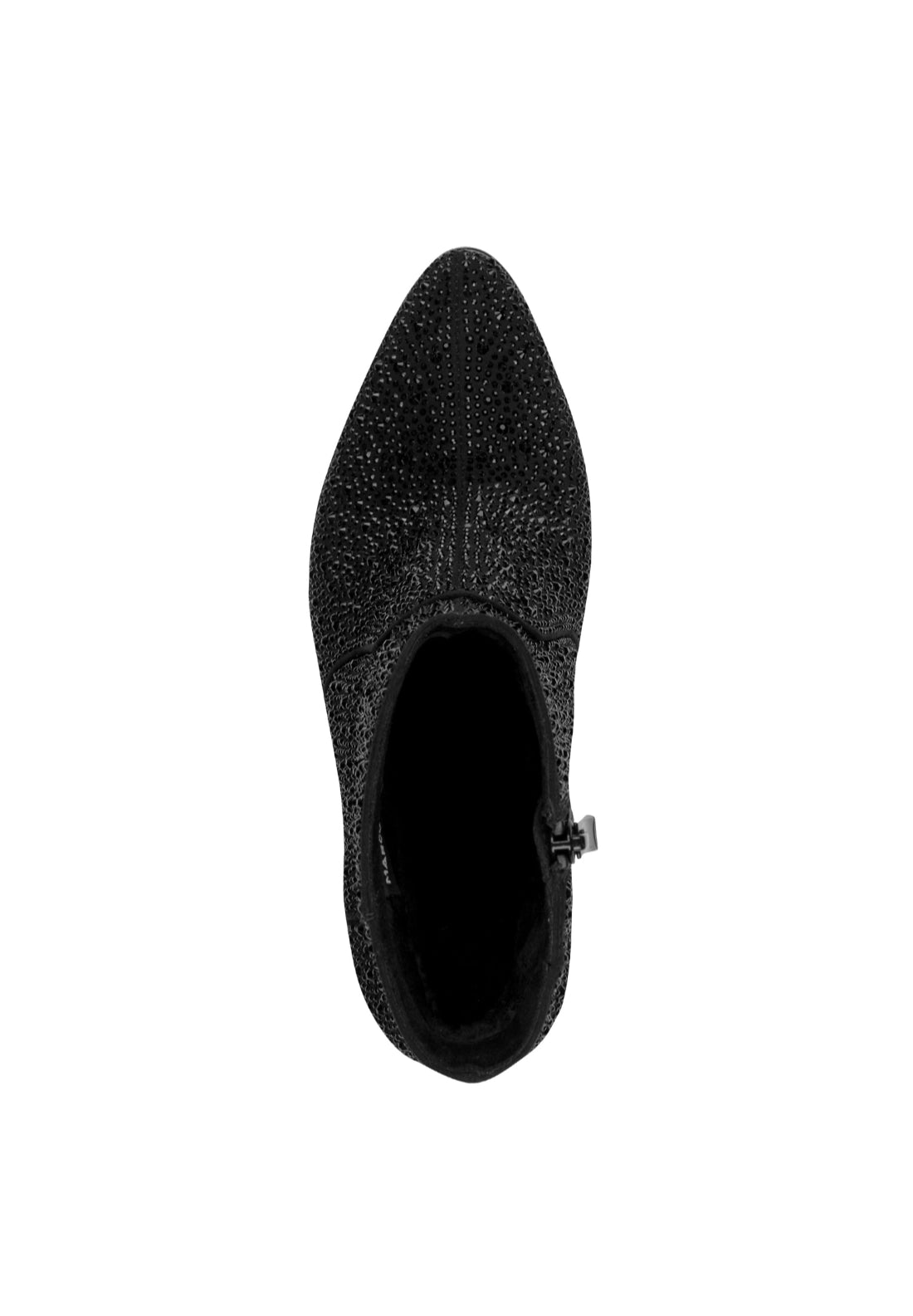 Diamante Low Heeled Boot - Black