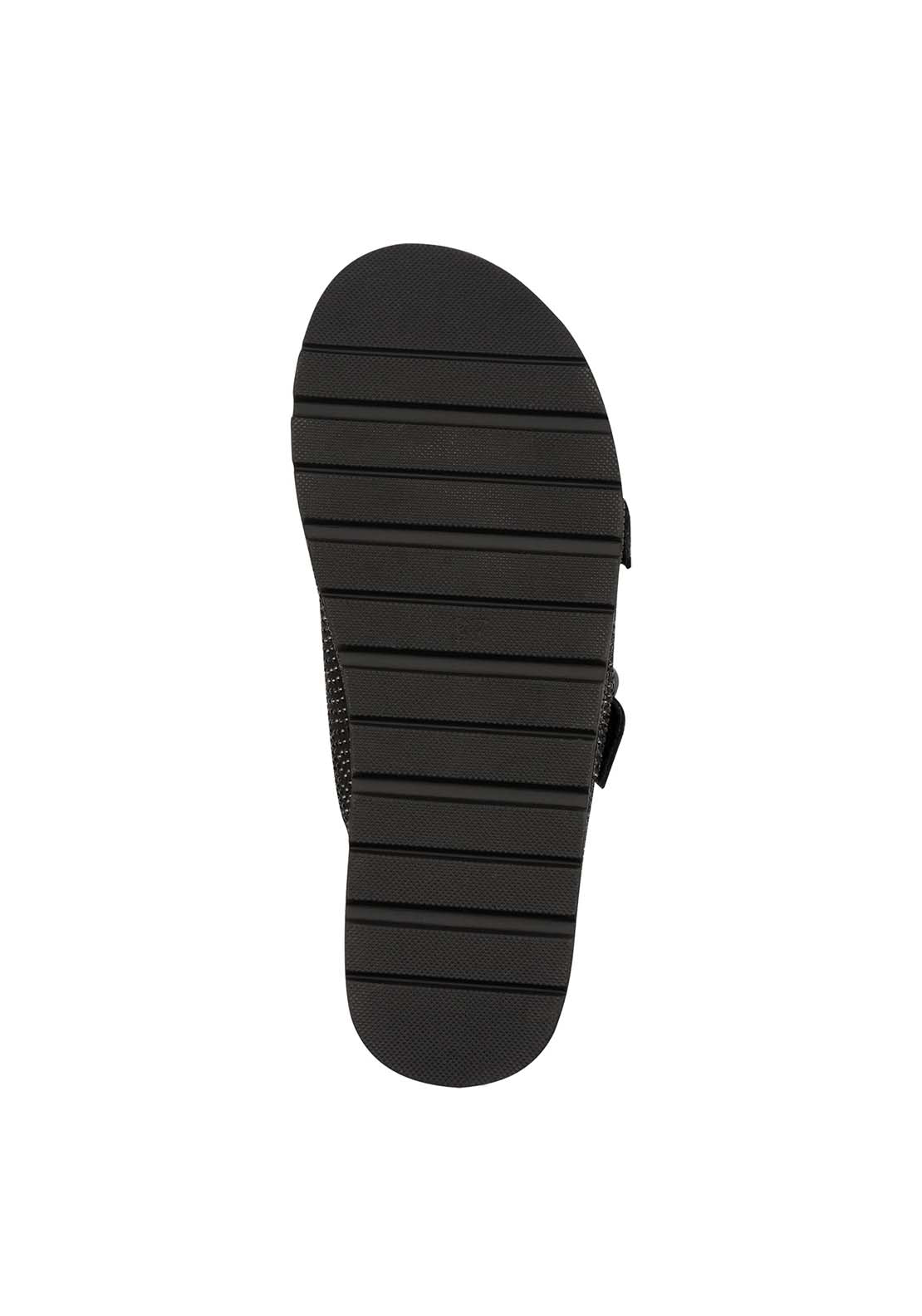 Marco Tozzi Strap Diamante Sandal - Black 6 Shaws Department Stores