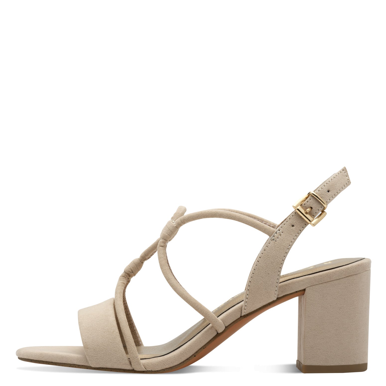 Marco Tozzi Block Heel Sandal - Dune 3 Shaws Department Stores