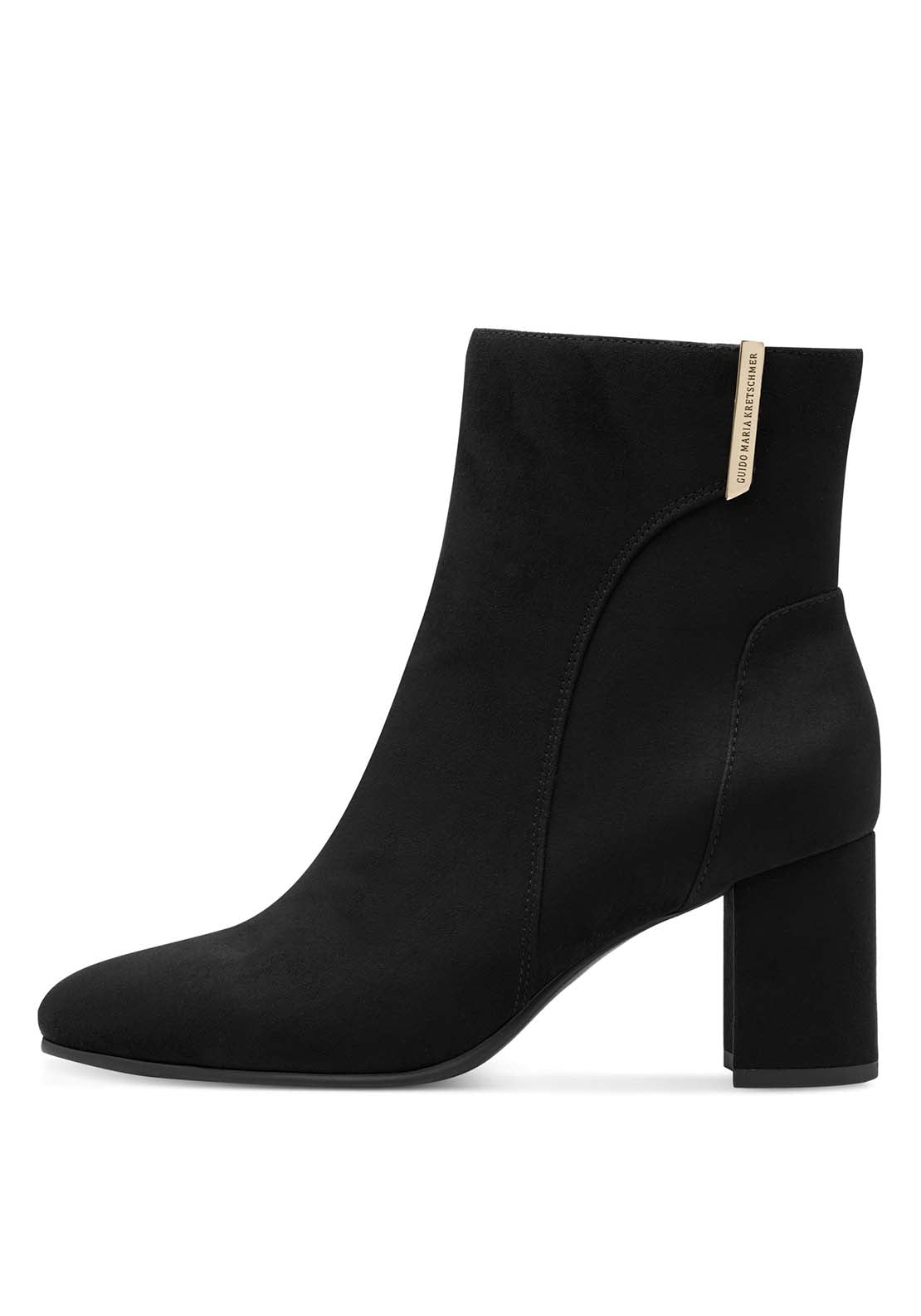 Marco Tozzi Metallic Trim Hi Heeled Boot - Black 2 Shaws Department Stores