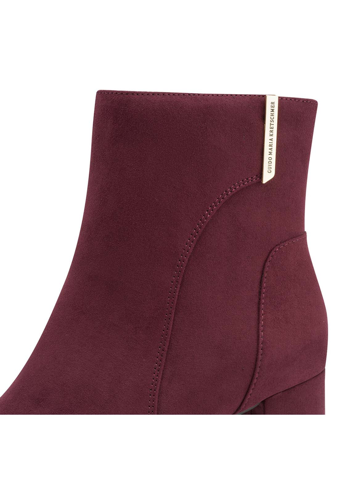 Marco Tozzi Metallic Trim Hi Heeled Boot - Mulberry 4 Shaws Department Stores