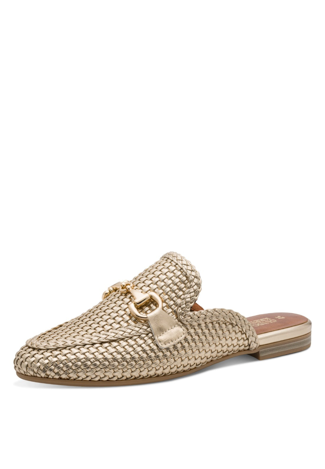 Marco Tozzi Mule Mesh Loafer - Gold 2 Shaws Department Stores