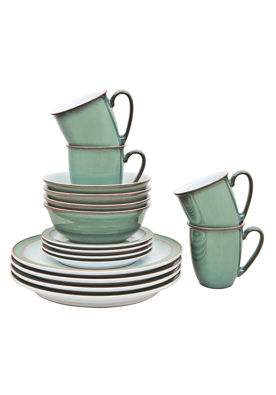 Denby Regency Green 16 Piece Tableware Set 2 Shaws Department Stores