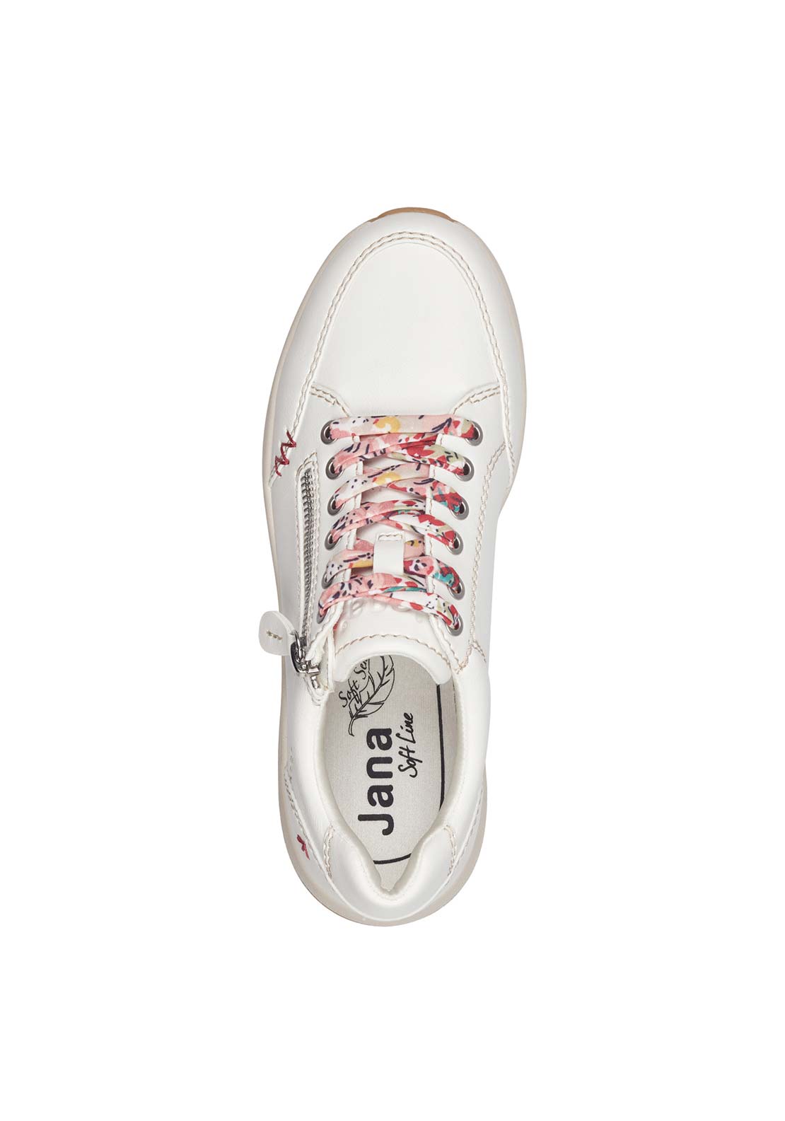 Jana Ladies Lace Up Shoe - White 3 Shaws Department Stores