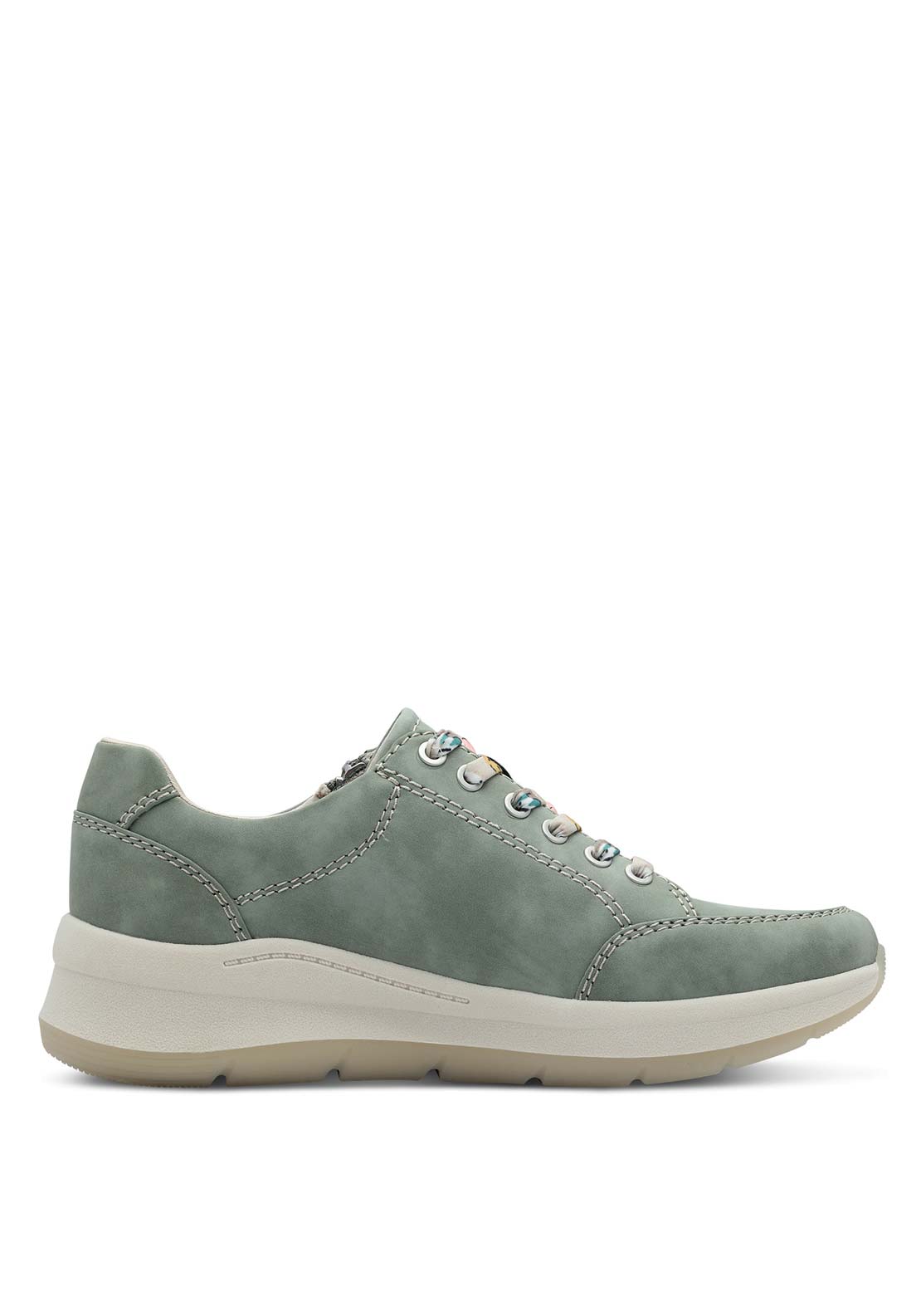 Jana Ladies Lace Up Shoe - Sage 4 Shaws Department Stores