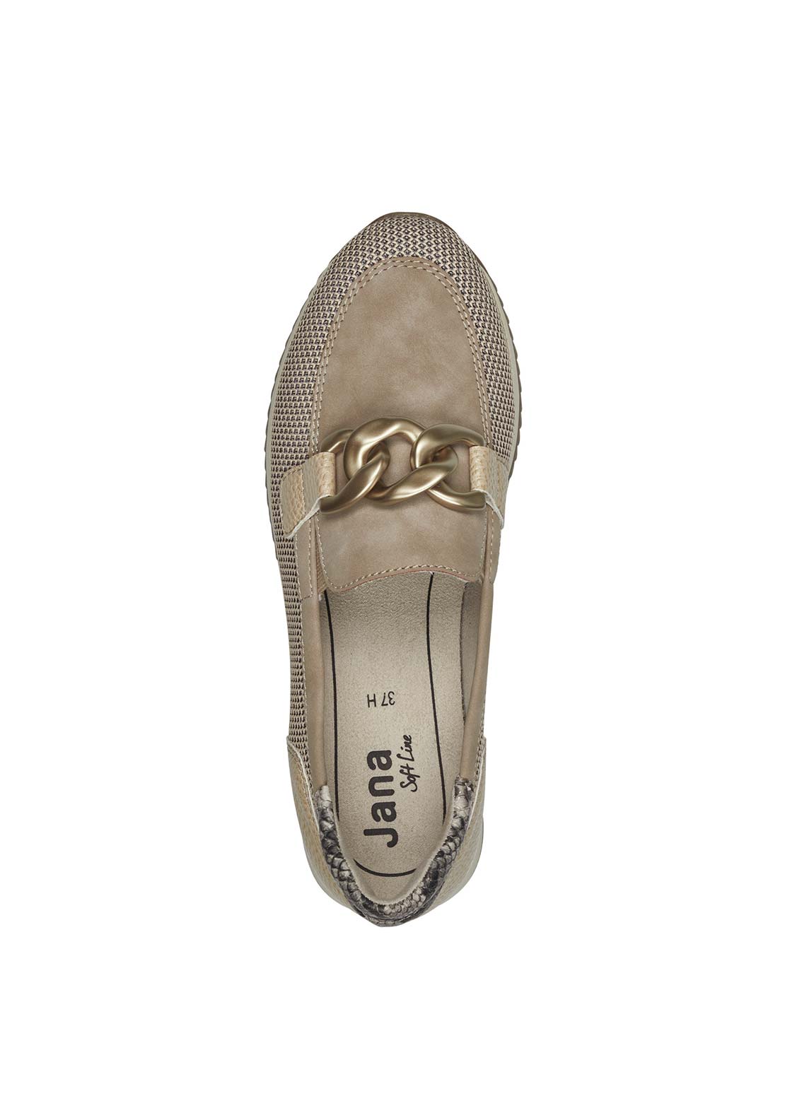 Jana Ladies Slip On Shoe - Taupe 3 Shaws Department Stores