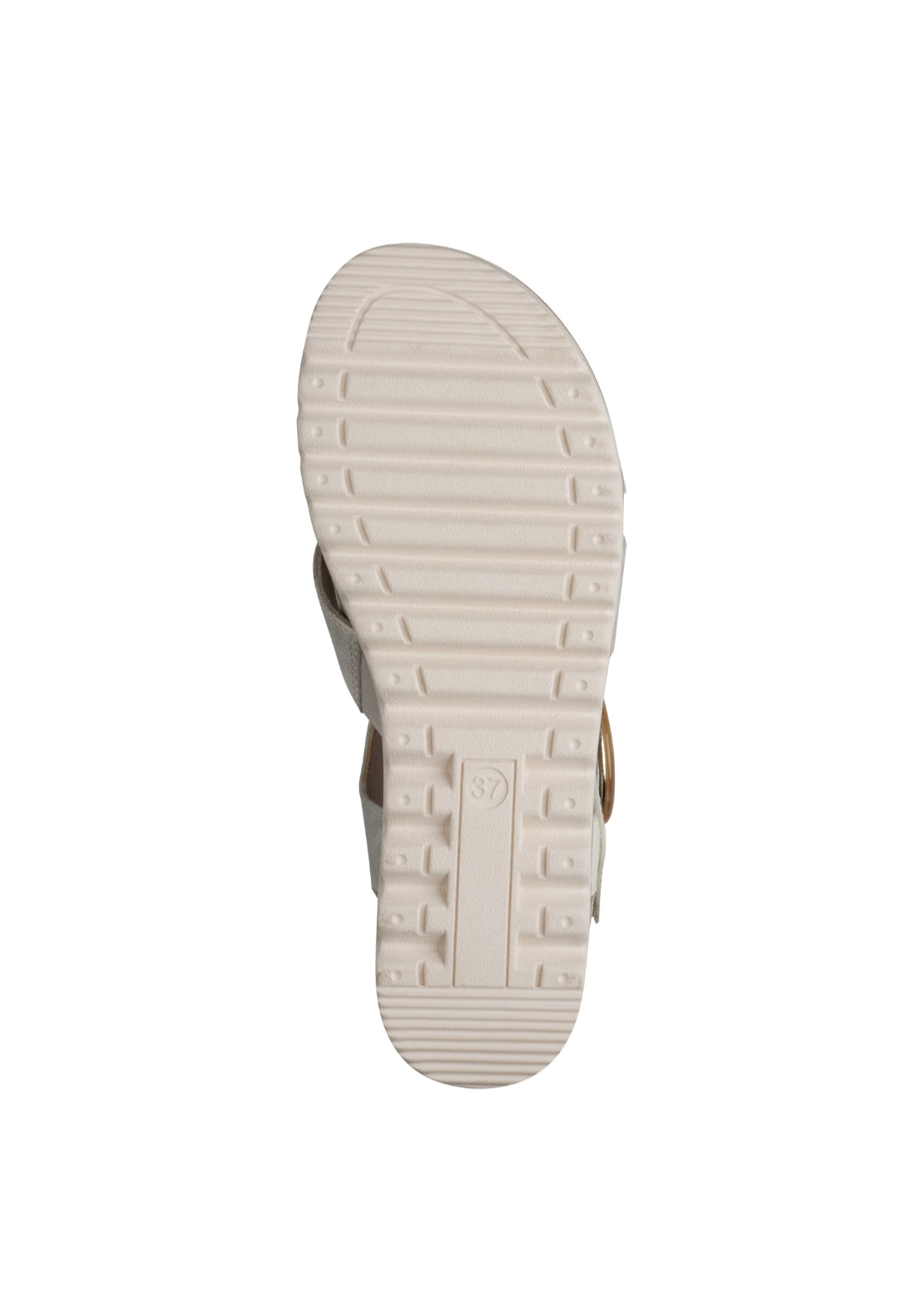 Jana Shoes Metallic Low Wedge Sandal - Beige/gold 5 Shaws Department Stores