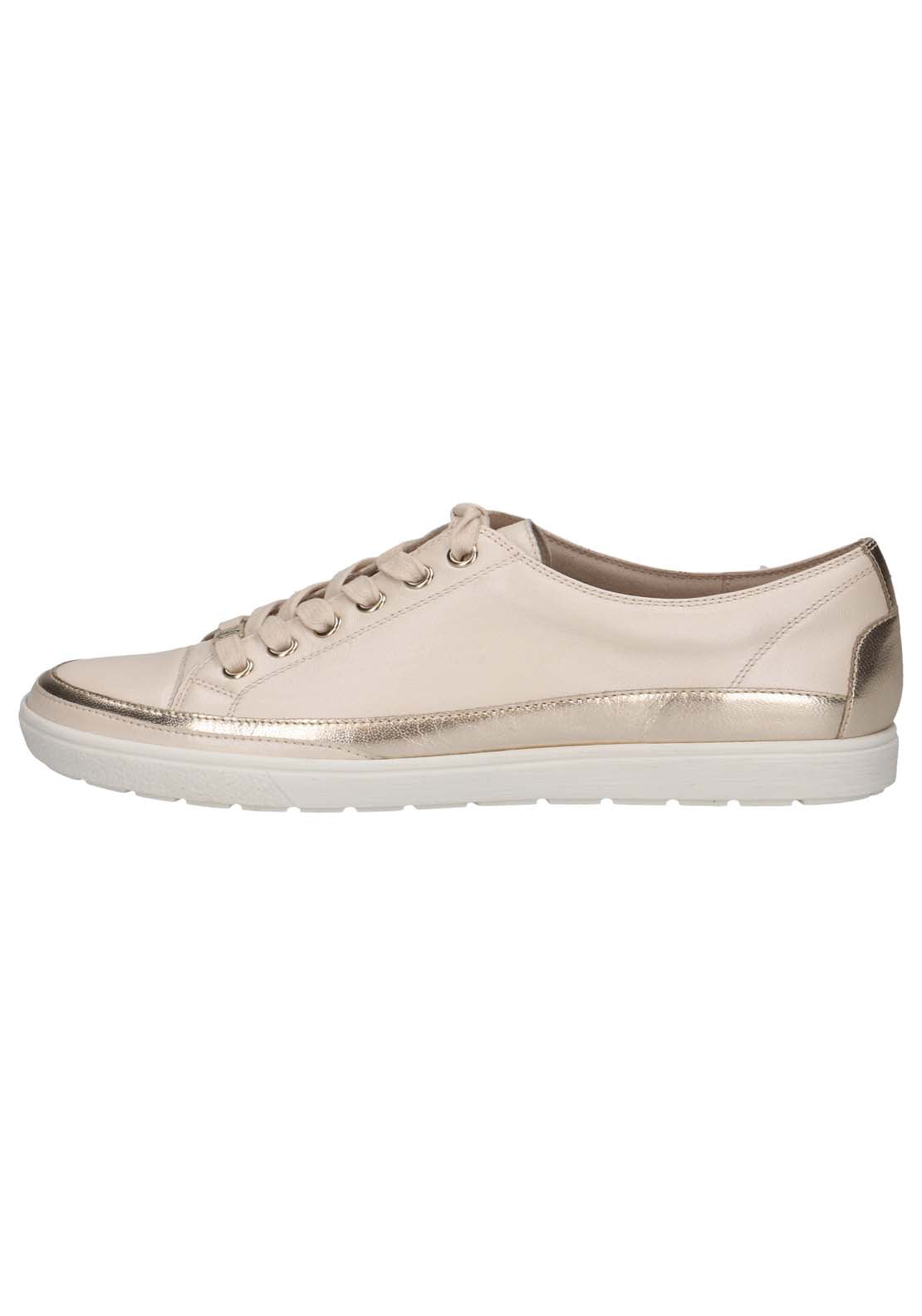 Caprice Emma Comfortable Trainer - Cream 2 Shaws Department Stores
