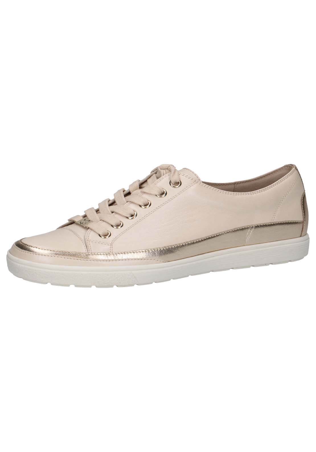 Caprice Emma Comfortable Trainer - Cream 1 Shaws Department Stores