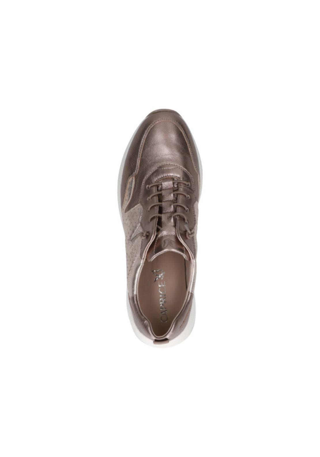 Caprice Metallic Bungee Trainer - Taupe Met Comb 4 Shaws Department Stores