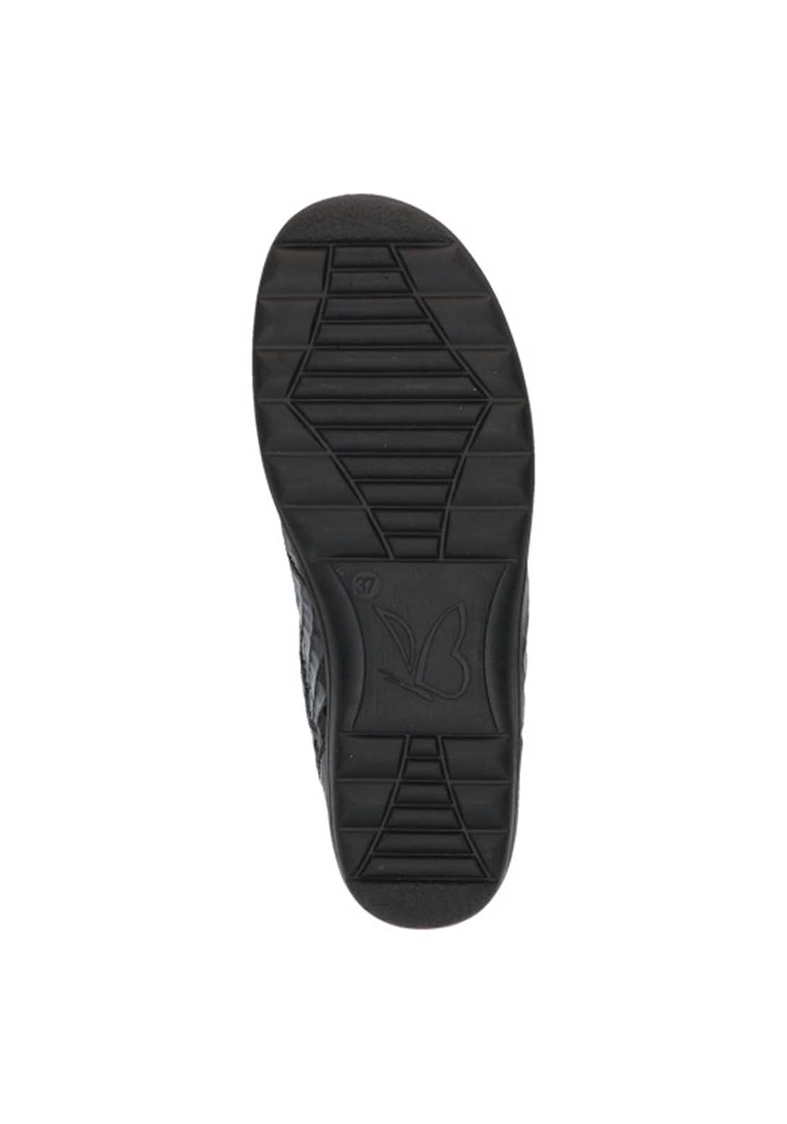 Caprice Ladies Slip On Shoe - Black Croco 5 Shaws Department Stores
