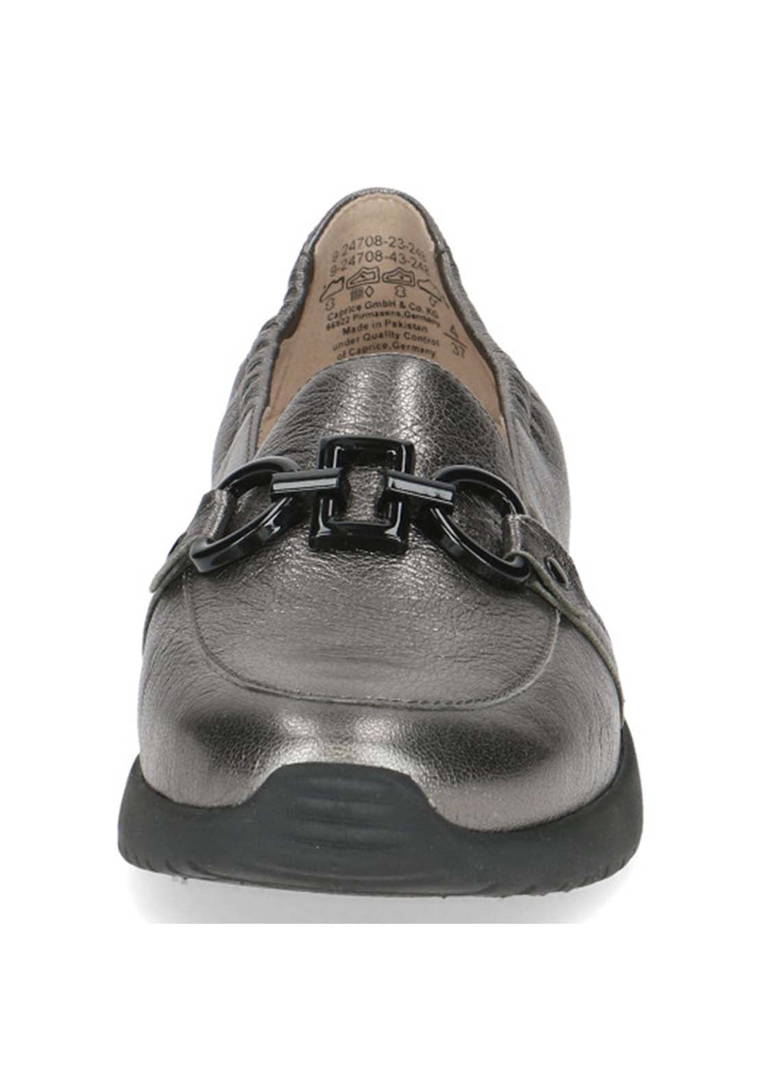 Caprice Ladies Slip On Shoe - Stone Metallic 2 Shaws Department Stores