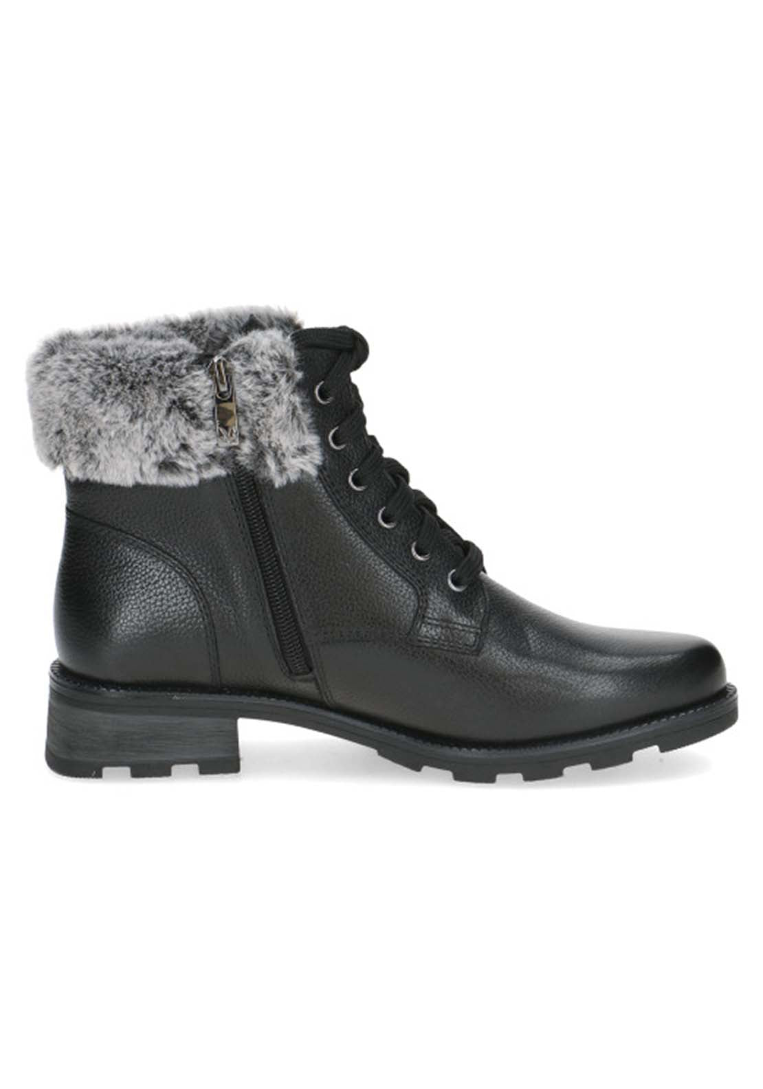 Caprice Ladies Ankle Boot - Black Comb 3 Shaws Department Stores