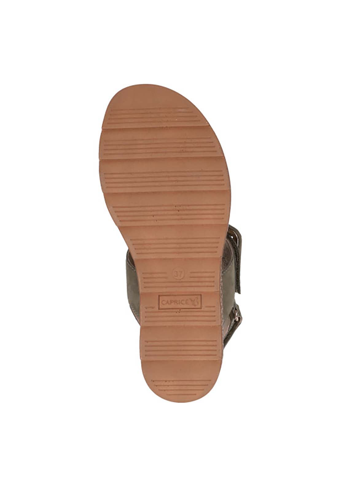 Caprice Ladies Sandal - Olive Nubuc 7 Shaws Department Stores