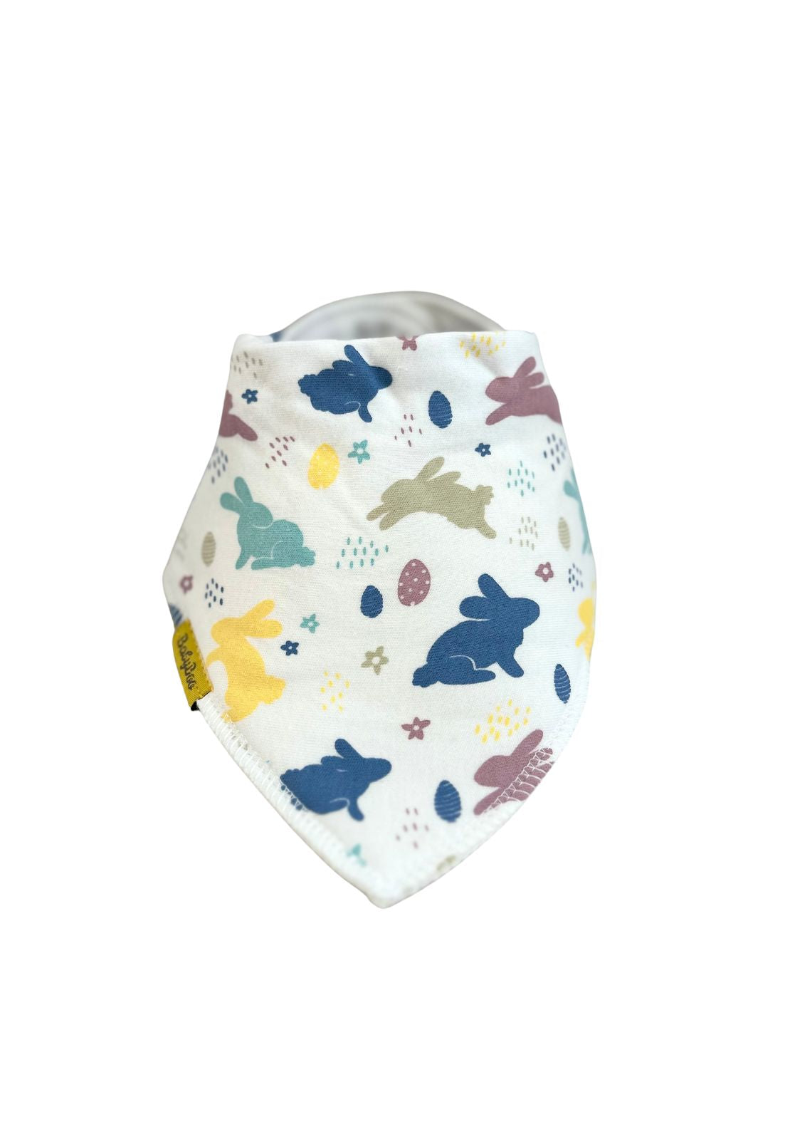 Babyboo Pastel Easter Organic Cotton DribbleBoo Bandana Bib - White 1 Shaws Department Stores