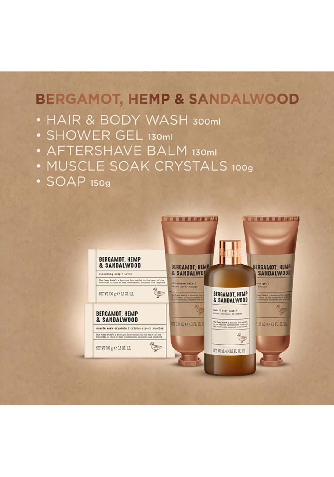 Baylis & Harding Bergamot, Hemp & Sandalwood Refreshing Wash Kit Gift Set 3 Shaws Department Stores