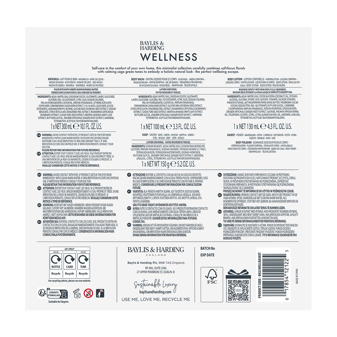 Wellness Basket Of Bliss Gift Set - Multi