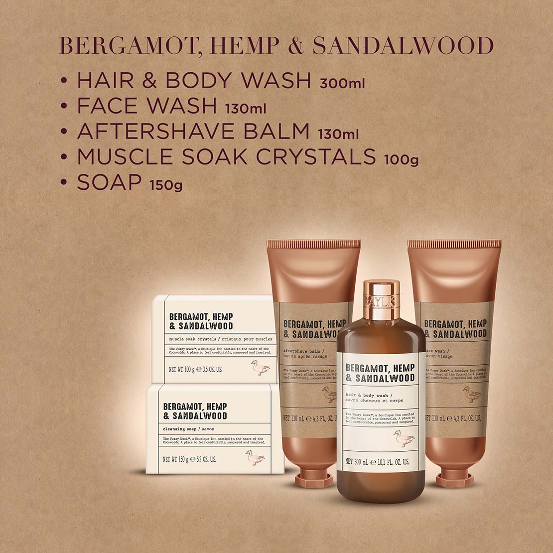 The Fuzzy Duck Bergamot, Hemp & Sandalwood Men&