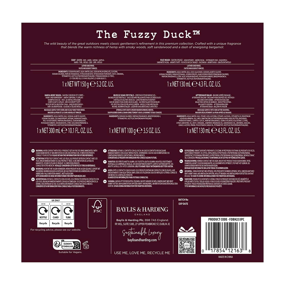 The Fuzzy Duck Bergamot, Hemp & Sandalwood Men&